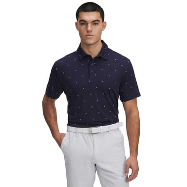 Under Armour Mens Printed Polo Shirt (Dark Blue)