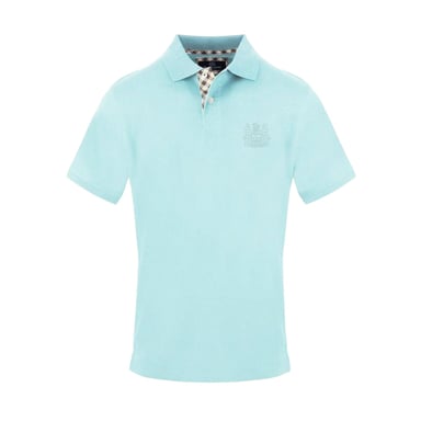 Aquascutum Mens Embroidered Logo Polo Shirt (Sky Blue)