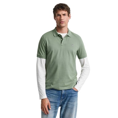 Gant Mens Plain Regular Polo Shirt (Green)
