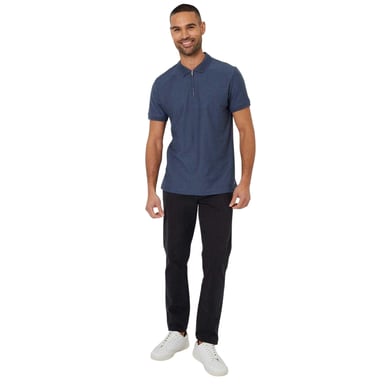 Threadbare Westbank-poloshirt met korte mouwen voor heren (Denim Blauw)