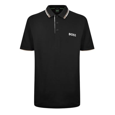 Boss Paddy Pro katoenen piqué-poloshirt voor heren (Zwart)