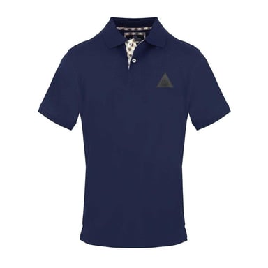 Aquascutum Mens Triangle Logo Polo Shirt (Navy)