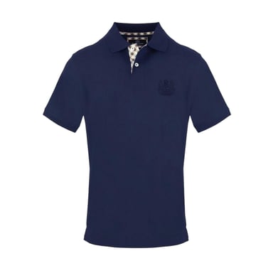 Aquascutum Mens Embroidered Logo Polo Shirt (Navy)