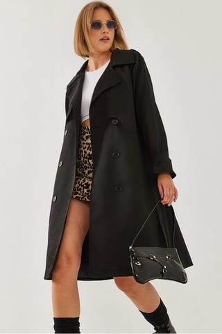 Belted Midi Trench Coat