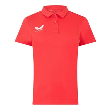 Castore Womens/Ladies Logo Collared Polo Shirt (True Red)
