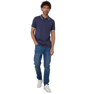 Threadbare Womens/Ladies Interlock Jet Pocket Polo Shirt (Blue)