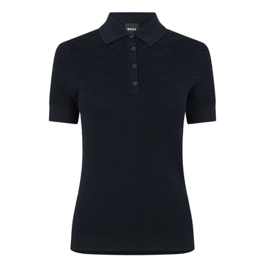 Boss Womens/Ladies Fointa Chevron Short-Sleeved Polo Shirt (Dark Blue)