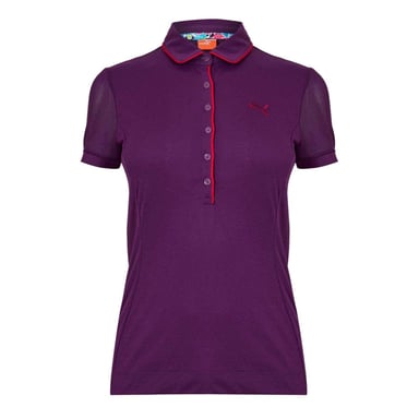Puma Womens/Ladies Novelty Mesh Sleeve Golf Polo Shirt (Purple)