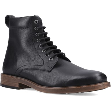 Hush Puppies Irwin Leather Men's BLACK Ankle Boots