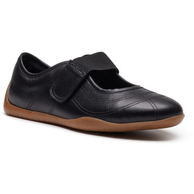 Hush Puppies Juno Sneakerina Leather Women's BLACK Flats