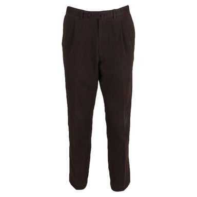 Ermenegildo Zenga Trousers in Brown Cotton