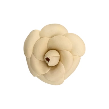 Chanel Vintage stoffen broche Camelia