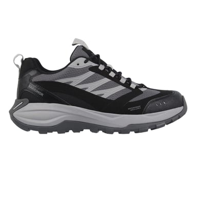 Reebok Mens Nano X3 Leather Round Toe Flat Trainers (Grey/Black)