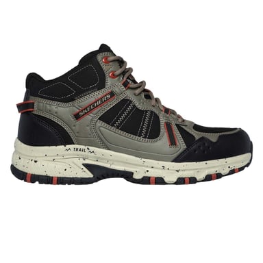 Skechers Mens Hillcrest Logo Leather Walking Boots (Natural/Black)