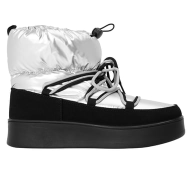 Steve Madden Womens/Ladies Zienna Block Heel Snow Boots (Silver)