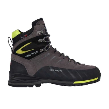 Karrimor Mens Hot Route Leather Waterproof Walking Boots (Charcoal/Lime)