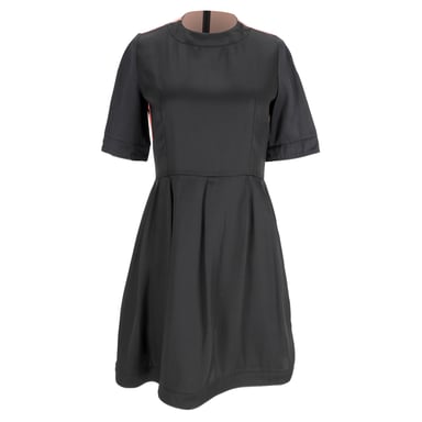 Marni Color-Block Mini A-Line Dress in Black and Pink Acetate