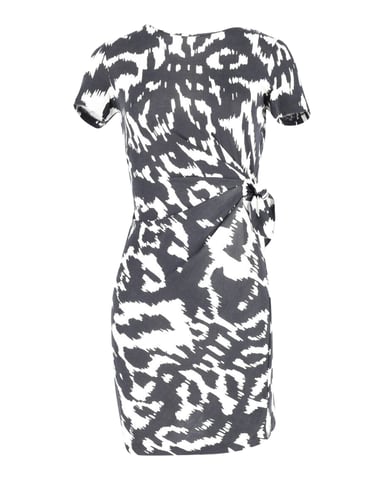 Diane Von Furstenberg Side-Tie Mini Dress in Black Silk