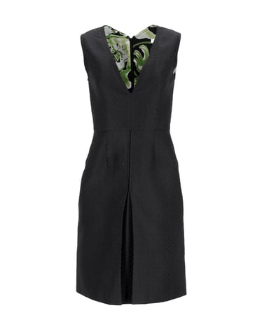 Emilio Pucci V-Neck Sleeveless Dress in Black Polyester