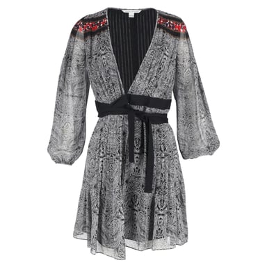 Diane von Furstenberg Bianka Wrap Dress in Multicolor Silk