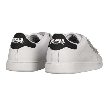 Lonsdale Mens Leyton Triple Strap Flat Trainers (White/Navy)
