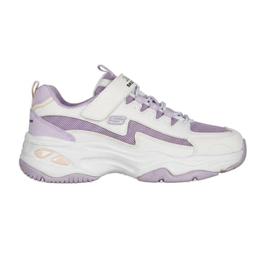 Skechers Womens/Ladies D´Lites 4.0 Chunky Sole Trainers (White/Lavender)