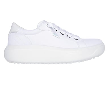 Skechers Womens/Ladies Popupsmax Canvas Platform Trainers (White)