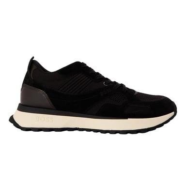 Boss Mens Jonah Run Leather Trainers (Black)