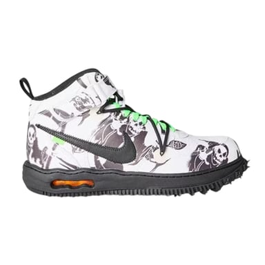 Nike Womens/Ladies Air Force 1 Graphic Print Leather Shoes (White/Black)