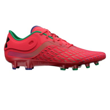Under Armour Clone Magnetico Elite voetbalschoenen voor dames, voor harde ondergrond (Rood, Groen, Zwart)