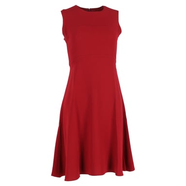 Joseph Knee-Length Sleeveless Skater Dress in Red Viscose