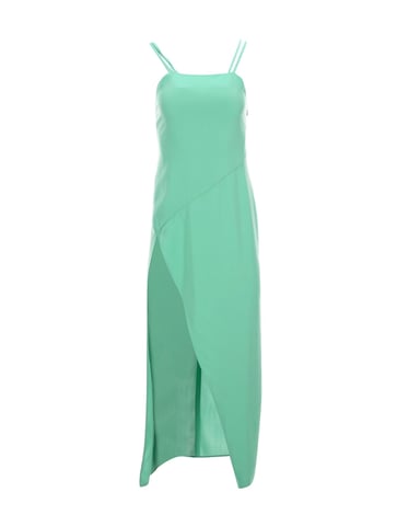 The Attico Strappy Midi Dress in Green Viscose
