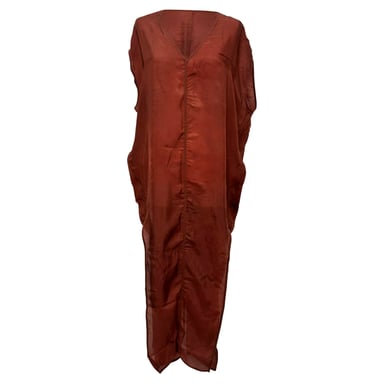 Rick Owens Arrowhead Maxi Dress in Brown Cupro