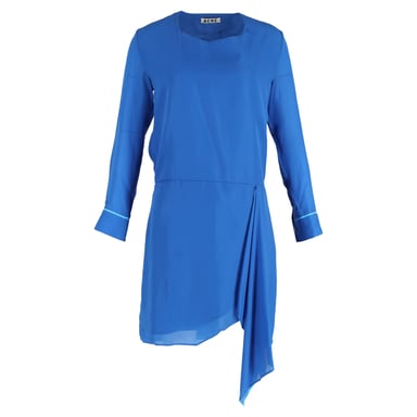 Acne Studios Adelle Tape Dress in Blue Polyester