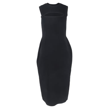 Victoria Beckham VB Body Cutout Midi Dress in Black Viscose