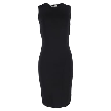 Givenchy Back Lace Detail Midi Fitted Dress in Black Viscose