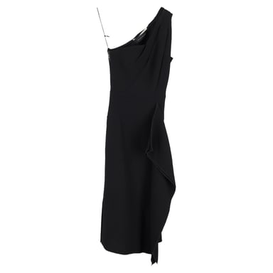 Roland Mouret Vestido Rivoli Midi Dress in Black Viscose