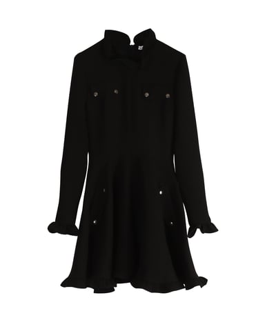 JW Anderson Long Sleeve Dress in Black Acetate