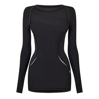 Skins Womens/Ladies A400 Long-Sleeved Base Layer Top (Black)