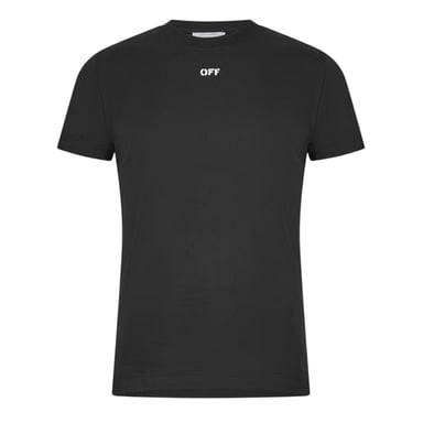 Off White Mens Off Logo Short-Sleeved T-Shirt (Black)