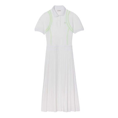 Lacoste Womens/Ladies Neon Tape Polo Shirt Dress (White)