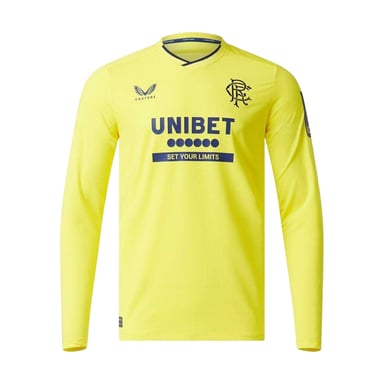 Castore Mens Rangers FC V Neck Long-Sleeved T-Shirt (Yellow)