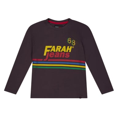 Farah Childrens/Kids Logo Long-Sleeved T-Shirt (Red)