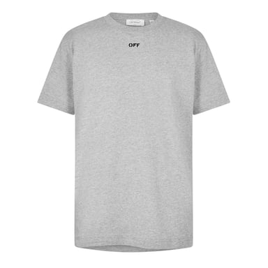 Off White Mens Off Logo Short-Sleeved T-Shirt (Light Grey)