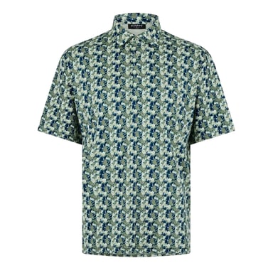 Farah Mens Trawick Geometric Polo Shirt (Frosty Green)