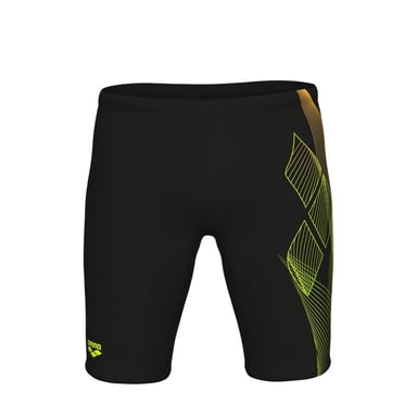 Arena Mens Graphic Print Swim Shorts (Black)