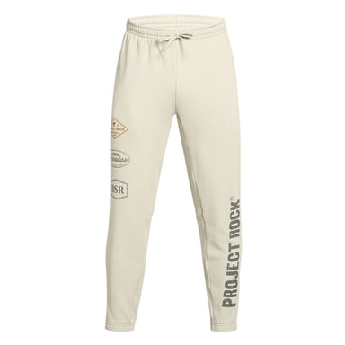 Under Armour Mens Project Rock Graphic Print Joggers (White)