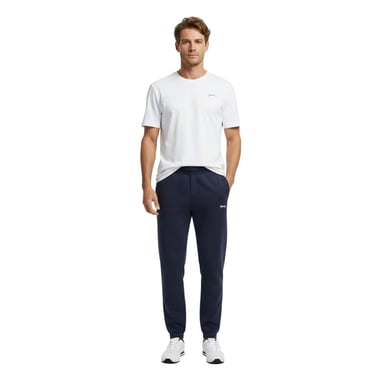 Slazenger Mens Fleece Cuffed Jogging Bottoms (Navy)