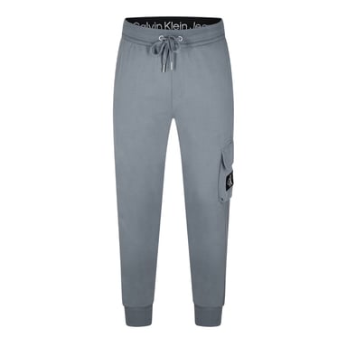 Calvin Klein Mens Patch Tracksuit Bottoms (Overcast Grey)