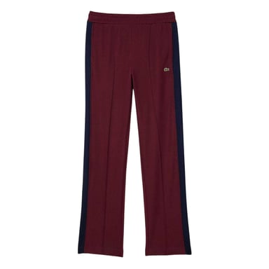 Lacoste Womens/Ladies Organic Cotton Side Stripe Joggers (Red)